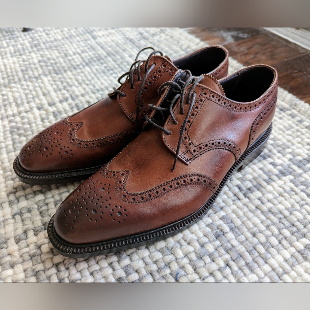 NIB Alfred Sargent x Sid Mashburn Autumn Brown Wingtip Shortwing Blucher 9D/42